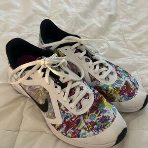 Nike Women's Floral Training Sneakers in Multi/White